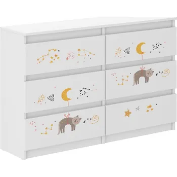 Komoda WD Dětská komoda 140 cm - Kočička