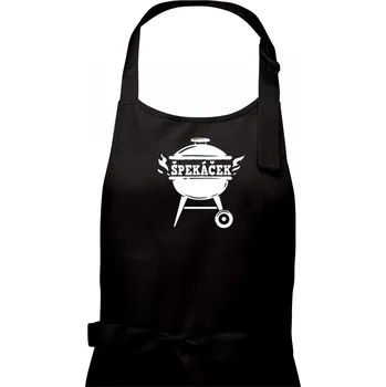 Kuchyňská zástěra Špekáček - Dámská zástěra na vaření - Univerzální velikost ( Černá )