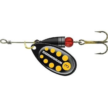 Umělá nástraha Cormoran rotační třpytka Bullet AT - Yellow / Black Velikost: 3, váha 7g