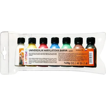 Speciální výtvarná barva ARTEMISS Sada univerzálních perleťových barev 7x25g