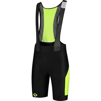 Cyklistické kalhoty KALHOTY KRÁTKÉ PÁNSKÉ ROGELLI TYRO ČERNO/REFLEXNĚ ŽLUTÉ Velikost: XL