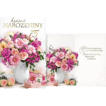 Blahopřání srdečné 75. M11-515 H s textem H 494