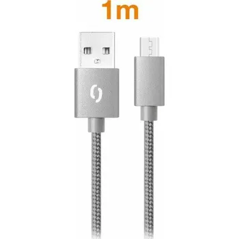 Datový kabel Datový kabel ALIGATOR TUBA 2A, Micro USB šedý