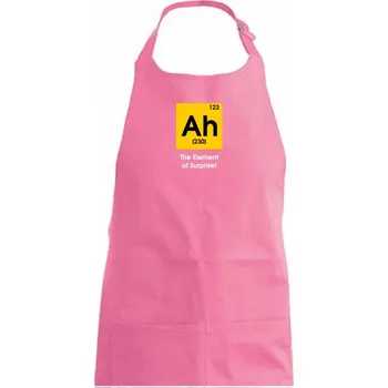Kuchyňská zástěra Ah - the element od surprise - barevné - Dámská zástěra na vaření - Univerzální velikost ( Růžová )
