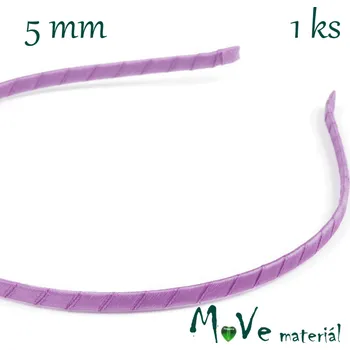 Čelenka jednoduchá potažená fialová/5mm