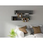 ASIR Nástěnná police KAREN ořech, antracit