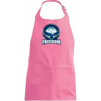 Kuchyňská zástěra Paragliding orel freedom - Dámská zástěra na vaření - Univerzální velikost ( Růžová )
