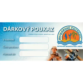 Rybářské potřeby Ostrůvek Dárkový poukaz pro rybáře 500kč