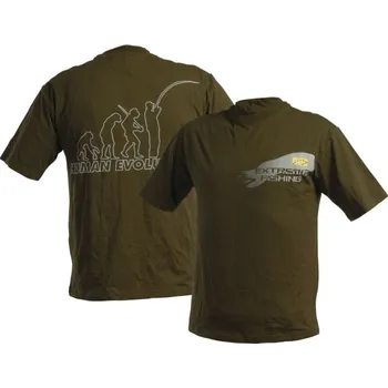 Doc Fishing triko Human Evolution s potiskem zelené Velikost: S
