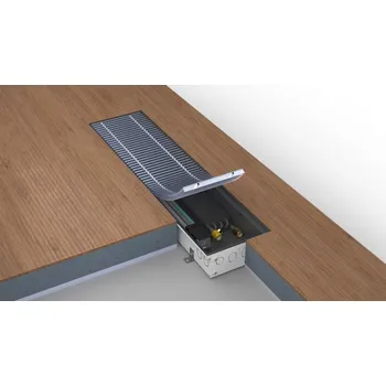 Radiátor BOKI InFloor Konvektor s ventilátorem 24 V DC, trafo, nerez F1S-25-350-11T11