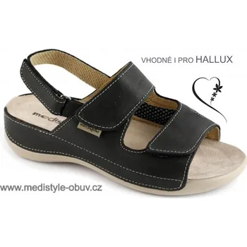 Dámská zdravotní obuv MEDISTYLE ŠARLOTA 2Š-V26 hallux sandál černý, černá - 40