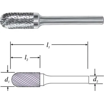Fréza SGS 21853 (SC-4M) - Fréza technická SC-4M válcová s rádiusem pr.11x25mm, stopka 6mm