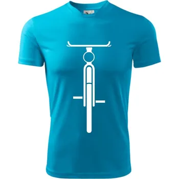 Pánské tričko Kolo ze předu - obrys - Pánské triko Fantasy sportovní (dresovina) - XL ( Světlý tyrkys )