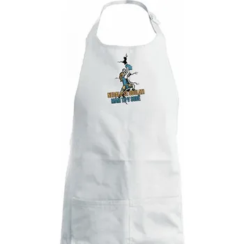 Kuchyňská zástěra Nedalo se odolat, mám to v sobě horolezkyně - Dámská zástěra na vaření - Univerzální velikost ( Bílá )