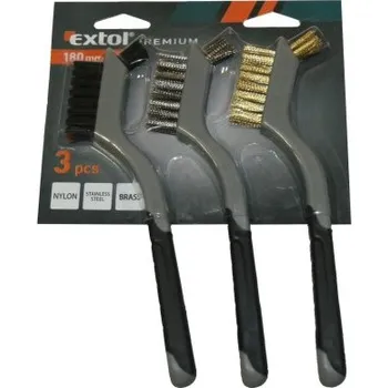Sada nářadí EXTOL 8803901 - Sada kartáčů 180 mm (nerezová ocel, mosaz, nylon)