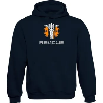 Pánská mikina Mikina s kapucí Rescue - námořní modrá