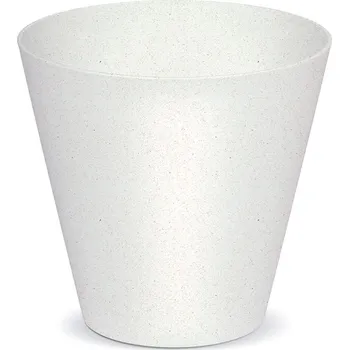 PROSPERPLAST Květináč TUBUS ECO WOOD bílý 30,0cm