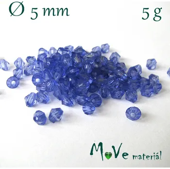 Dětské navlékací korálky Korálek plast - sluníčko 5mm, 5g, tm. modré