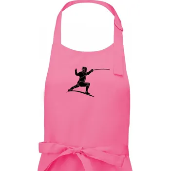Kuchyňská zástěra Šermíř postava - Dámská zástěra na vaření - Univerzální velikost ( Růžová )