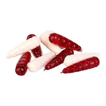 Umělá nástraha Prologic umělý červ Artbaits Maggot červená - bílá 32ks Příchuť: Natural