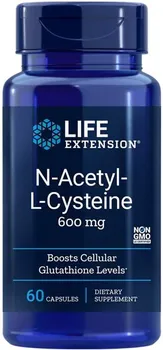 Přírodní produkt Life Extension N-Acetyl-L-cystein 600 mg 60 cps.
