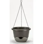 Plastia Samozavlažovací květináč Mareta antracit 30 cm závěs