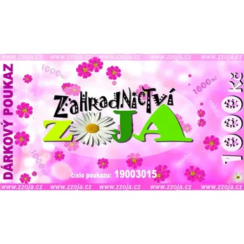 Dárkový potravinový koš DÁRKOVÝ POUKAZ NA 1000Kč - motiv kytičky růžové - zasíláme v PDF