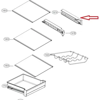 Příslušenství pro lednici Originální pojezdy AEC73198001 pro šuplík LG