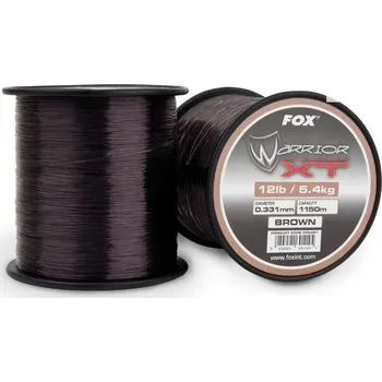 FOX Vlasec Warrior XT Brown 0,30mm - 0,38mm 870m -1320m Průměr-Nosnost: 0,331mm/1150m 5,4kg