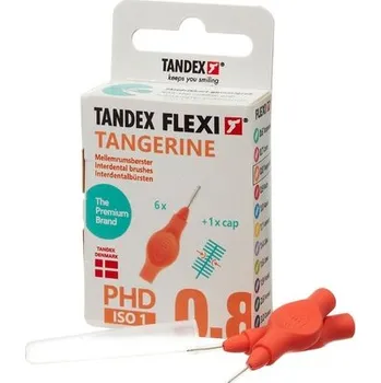 Zubní kartáček Tandex Flexi 0,8 Tangerine mezizubní kartáček 6 ks