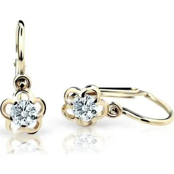 Náušnice Cutie Jewellery Dětské náušnice zlaté C1945Z-White