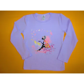 Dívčí tričko Arex, ČR Dívčí tričko dlouhý rukáv Květinová víla 2 - vel. 134 Barva: fialková, Velikost: 134