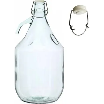 Sklenice Demižon sklo 5l s patentním uzávěrem