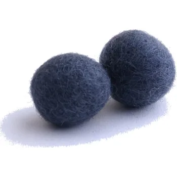 Dětské navlékací korálky Plstěné korálky 2cm - antracitové, 2ks