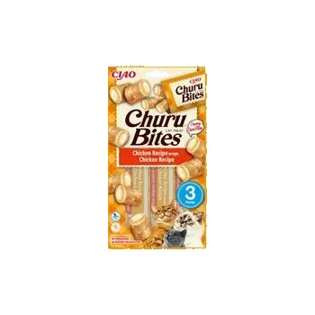 Pamlsek pro kočku Churu Cat Bites Chicken wraps&Chicken Purée 3x10g