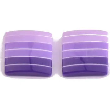 Dětské navlékací korálky Nalepovací čtverečky 12x12mm 2ks Barva: tm. fialová