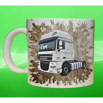 Moon River DAF XF hnědý míchačka hrnek s náklaďákem