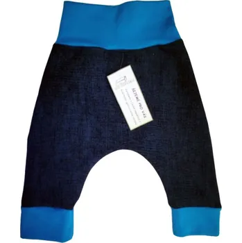 dosupliku Kojenecké kalhoty potisk jeans 80 modrá