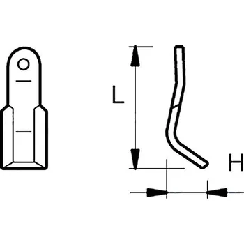 Pracovní nůž Nůž Y 66x234 mm