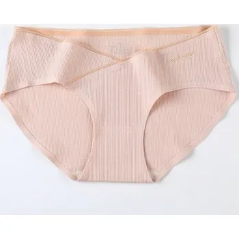 Těhotenská podprsenka Těhotenské bavlněné kalhotky s nízkým pasem Barva: Béžová, Velikost: M