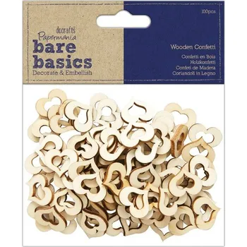 Svatební dekorace WEST DESIGN Dřevěné srdíčka 100ks