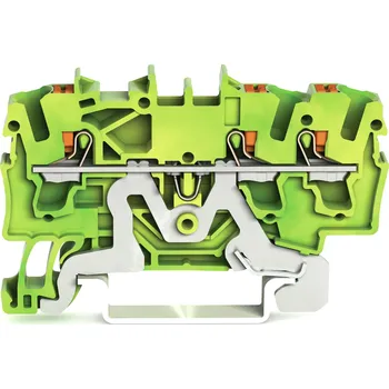 modulární přístroj a rozvaděč WAGO Svorka 2202-1307 3vodičová pro ochranný vodič s ovládacím tlačítkem 2,5 mm², zelenožlutá 2202-1307
