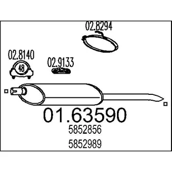 Auto-moto Zadní tlumič výfuku MTS 01.63590