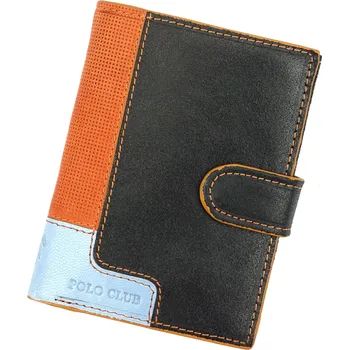 Peněženka Pánská kožená peněženka Harvey Miller Polo Club 1223 PL04 černá