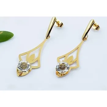 Náušnice Náušnice z chirurgické oceli0zlacené , zirkon kameny20928