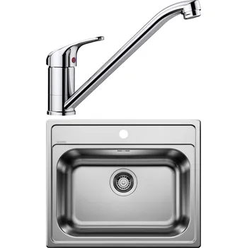 Nerezový dřez Set Blanco 01-A 25 (dřez Dana 6, přírodní lesk + baterie Daras Chrom)