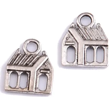 Přívěsek Přívěsek dům, 12x16mm, 2ks