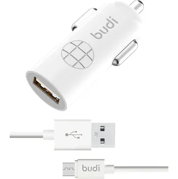 Držák do auta SEFIS nabíječka do auta 12W 2.4A 5V s Micro-USB kabelem 1,2m bílá