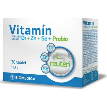 Biomedica Vitamín D3 + Zn + Se + Probio 30 tbl.