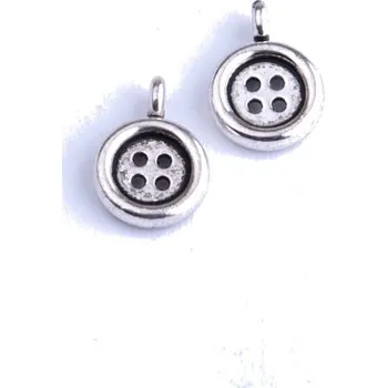 Přívěsek Přívěsek KNOFLÍK, 9x13mm, 2ks